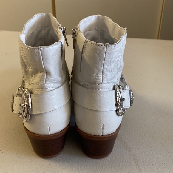 Carlos Santana Marlene white leather boots Sz 10 women’s - Picture 6 of 7